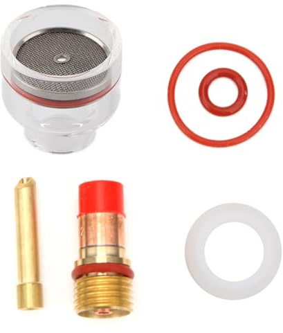 WP Brenner Gaslinse Kit für WP-17/18/26 – Spannzange, Körper, Glas Tasse, Wolfram Nadel, Gummi Unterlegscheibe (1.6 mm)