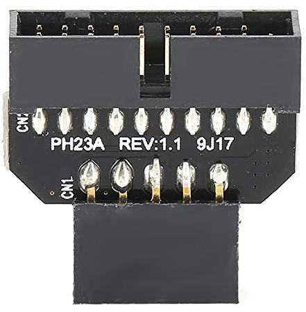 ASHATA Computer USB 2.0 9-Pin auf USB 3.0 19P Mainboard Adapter, Desktop PH23A Motherboard USB 2.0 9-Pin auf USB 3.0 19P Plug-In Connector Adapter(PH23A)