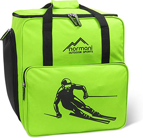 normani Skischuhtasche mit separatem Helmfach und Rucksackfunktion Alpine DEPO Farbe Lime