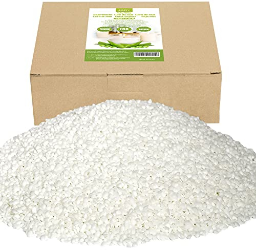 JBEIY 2Kg SojaWachs, Natürliche Kerzenwachs, Hohe Qualität Kerzen Wachs für Kerzen Gießen, Soja wachs für Kerzen Selber Machen, DIY Kerzen