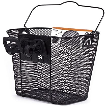 Emeco Fahrradkorb Vorne Korb Körbchen Lenkerkorb Einkaufskorb Metall Abnehmbar Halter