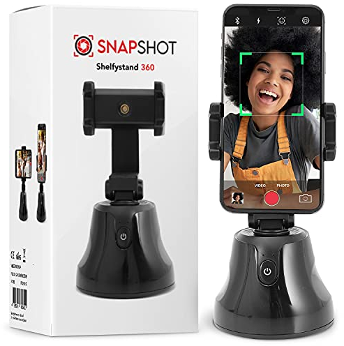 SNAPSHOT ShelfyStand Tracking Phone Holder - Wireless Auto Tracking Phone Holder for iOS and Android | 360° Smart Tracking Phone Holder | Motion Sensor Face Tracking Tripod For Photo and Video