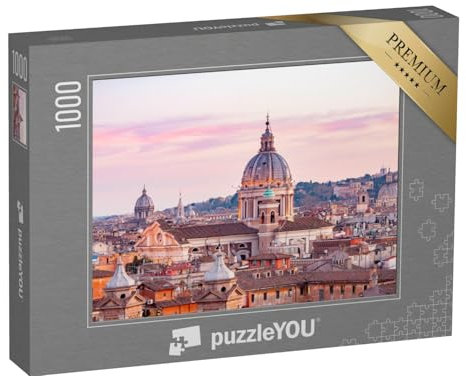 puzzleYOU: Puzzle 1000 Teile „Blick auf den Sonnenuntergang in Rom“ – aus der Puzzle-Kollektion Europa