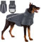 SlowTon Winter Hundemantel, Warm Polar Fleece Futter Hund Outdoor Jacke mit Rollkragen Schal Reflektierende Streifen Verstellbar Wasserdicht Winddicht Welpenweste Weiche Haustier Outfits