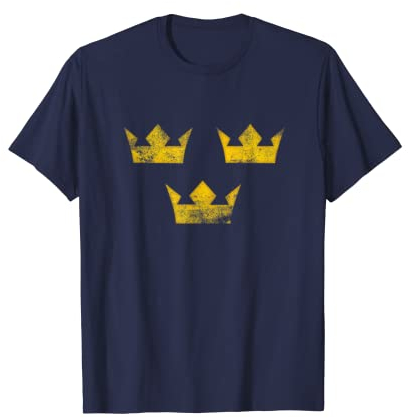 Schweden Sverige Hockey Distressed Vintage T-Shirt