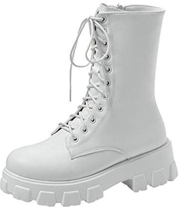 Stivali alti da donna invernali con tacco lungo sopra il ginocchio, stivali lunghi eleganti, caldi e imbottiti, invernali, bianco, 38 EU