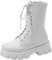 Stivali alti da donna invernali con tacco lungo sopra il ginocchio, stivali lunghi eleganti, caldi e imbottiti, invernali, bianco, 38 EU