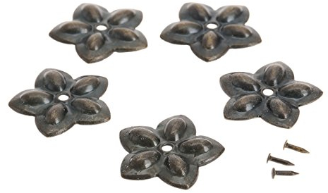 100Pcs Flower Head Antique Pins, Mgoodoo Upholstery Door Nail Bronze Iron Tacks Antique Case Box Sofa Decorative Tack Stud 22 * 23mm
