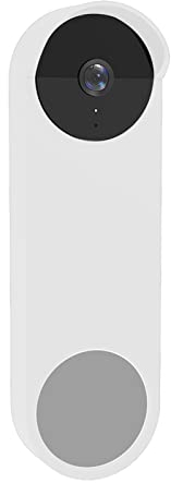 Silikon-Türklingelhülle, Google Nest Hello Doorbell (kabelgebunden), wetterfest, schützendes Nest, Türklingel, Silikonhülle (weiß)