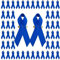WANDIC 100 Épingles à Ruban Bleu Pins, Épingles de Sensibilisation Au Cancer du Colon et de La Prostate, Broche en Polyester Design Texturé, pour Les Événements Sociaux,Organisations Caritatives