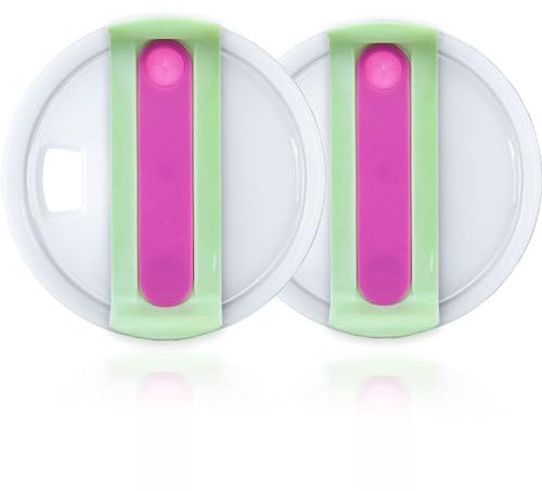Tapa de vaso de 40 onzas para Stanley, a prueba de derrames, resistente a salpicaduras, funda de repuesto para accesorio de taza Stanley (paquete de 2) (rosa verde, 40 onzas)