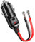 1 Pack Car Cigarette Lighter Male Plug with Leads, 12V/24V Replacement Male Plug to Bullet Female Terminal Car Adapter Dc Battery Charger 12inch Lead Cable with LED Indicator, 15A Fuse Protection