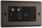 British General NBN69 Nexus Metal Black Nickel 4 Gang 1x TV 1x FM 2x Satellite 1x Telephone Screened Quadplex Socket Outlet