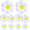 LLGSDLL 10 Stück Gänseblümchen Folienballons Weiße Gänseblümchen Luftballons Blumen Ballons für Mädchen Einschulung, Baby Shower, Babyparty, Hochzeit, Kinder Geburtstag Party Deko