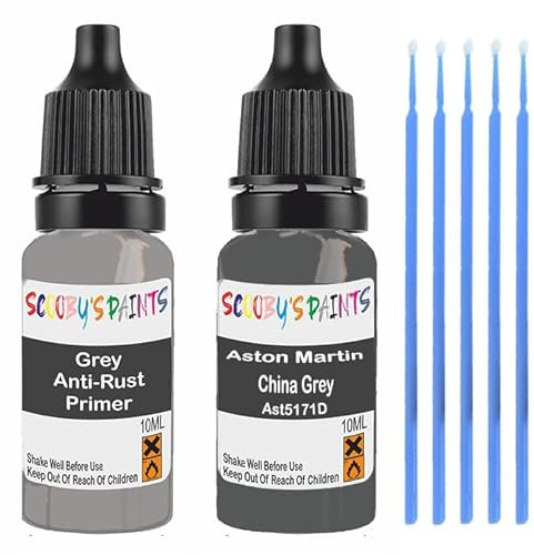 SCOOBYS PAINTS BACK IN THE MIX Touch Up Paint For Aston Martin China Grey Ast5171D Scratch Stone Chip Repair With Grey Primer