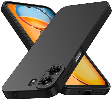 Tenphone Coque pour Xiaomi Redmi 13C, Coque Redmi 13C, Housse Etui de Protection en Silicone Souple,Cover Antichoc avec Protege de Camera,Compatible avec TPU (Noir, Redmi 13C)