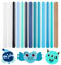 HTVRONT Heat Transfer Vinyl Blue HTV Vinyl - 13 Sheets of Various Blue HTV for Shirts, Turquoise Iron on Vinyl Compatible with Cricut Cutting Machine & Cameo