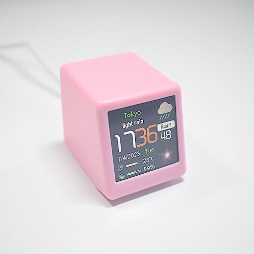 Jemora Display informativo multifunzione OLED colorato WiFi Smart Desktop Orologio creativo fai-da-te Stazione meteorologica Wireless Indoor Outdoor Termometro Igrometro