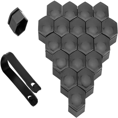 LIBINUP Radmutter Kappe Radschrauben Für Dacia Duster Logan Sandero Lodgy MCV Stepway, Reifen Mutter Abdeckungen ÄUßErer Diebstahlschutz Set Autos mit Entfernung Werkzeug,B/Grey-19mm