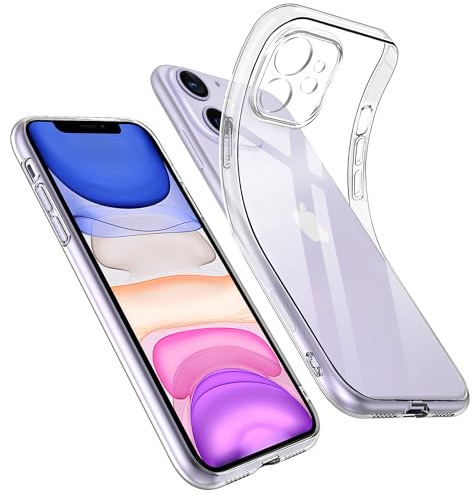 Opkiegrn Cover Compatibile con iPhone 11 con Protezione Fotocamera, TPU in silicone Trasparente Sottile Antiurto HD protezione chiara Custodia per iPhone 11