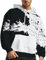 Men's Pullover Hoodie Loose Fit Super Soft Hooded Sweatshirt with Pockets (UK, Alpha, S, Regular, Regular, Black and white)