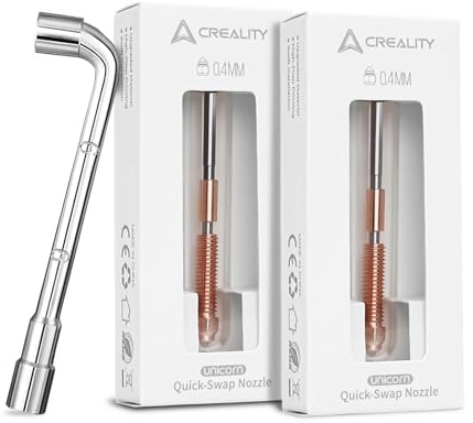 Creality K1C Düsen, 2 Stück 0,4mm-Düse Unicorn Düse mit Wärmebremse aus Titanlegierung Kupferlegierung und Düsen für K1C,Ender-3 V3,Ender 3 V3 Plus