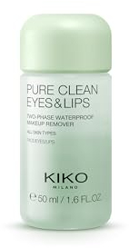 KIKO Milano Pure Clean Eyes&Lips Mini, Démaquillant Biphasé Yeux Et Lèvres Au Format Mini