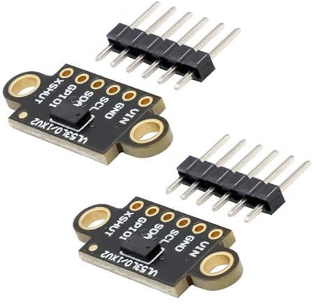 VL53L0X Laser Distanzsensor Binghe 2 Stück VL53L0X Laser-Abstandssensor-Module VL53L0X V2 Time-of-Flight-Entfernungsmesssensor modul I2C IIC kompatibel mit Arduino,für Drohnen, Roboter