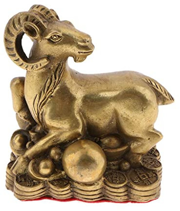 FLCPJGV Klassische Chinesische Tierkreiszeichen Skulptur Feng Shui Dekoration, Ziege