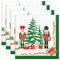 Arquiel Servietten Weihnachten Nussknacker Rot 4er-Set, Stoffservietten 100% Baumwolle Weiches Hochwertige Wiederverwendbare Esstisch Servietten Perfekt für Weihnachten Küche Haushalt Party(45×45cm)