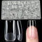 XIAOHEBAN 600 Pcs Capsule Americaine Ongle Carré Moyen-12 Tailles Capsules Ongles Pose Americaine Ongle Couverture Complète, Soft Gel Nail Tips Pour DéButant De Manucure Et Diy Nail Art - Transparent