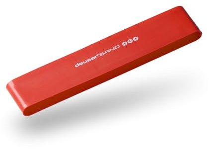 Deuserband Plus, Widerstandsband/Physio Band, VEGAN, In Deutschland gefertigte Fitnessbänder, Gymnastikband für Krafttraining, Fitness, Yoga, Pilates, Ergotherapie, Physiotherapie