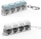 Fidget Toy | 4-Button Fidget Gadget Funny Click Button | Led Light Stress Toy - Mechanical Keyboard Stress Relief Toy Clicker (Blue+White)