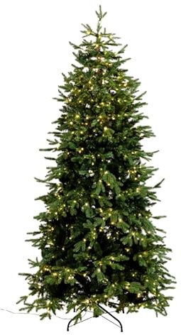 IAIA Home | Albero di Natale Artificiale Rafael con Luci LED Integrate | Montaggio Facile | Diverse Misure | Apertura A Ombrello, Folto e Realistico, di Prima Qualità (240 cm)