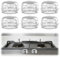 Fonyiunce 6 Pièces Cache-Boutons de Cuisinière, Protection Gaziniere, Bouton de Sécurité Four, Couvercle Transparent, Bouton Amovible, pour Protection Serrures Bébé Cuisine Sécurité (Blanc)