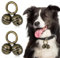 LLOUSSAK 2 Stück Laute Katzen Hundeglocken, Haustier Tracking Glocken Heavy Duty Messing Hundeglocken Haustier Halsband Bell Charms für die Ausbildung Haustier Tracking
