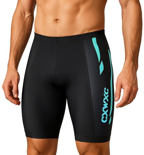 CXWXC Culote Ciclista Hombre con Acolchado Grueso de Silicona, Culote Ciclismo Hombre, Transpirables, de Secado rápido, Resistentes a los Golpes