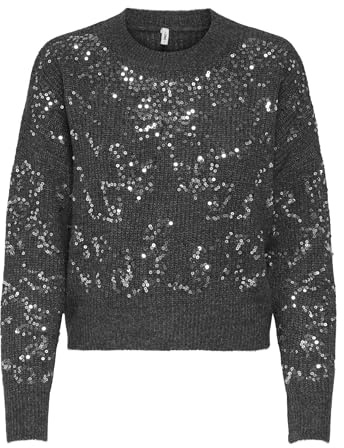 ONLY Damen Onlalta Ls Sequin O-Neck KNT Onlalta Ls Sequin O-Neck KNT (1er Pack)