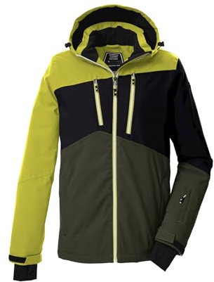 Killtec Herren Skijacke Funktionsjacke mit Kapuze und Schneefang KSW 306 MN SKI Jckt wasserdicht, Winddicht, atmungsaktiv 00794-dunkeloliv L