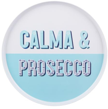 Vassoio melammina 25 cm azzurro Maiolika