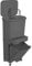 Papelera de reciclaje de clasificación selectiva con pedal, ruedas y asa de triple compartimento Color Negro antracita de 42L (24L + 4L + 14L)