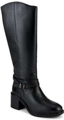 Pavers Zip-Fasten Leather Long Boots - Black Size 6
