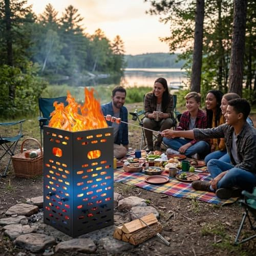 Aptliton 63 Gallon Garden Incinerator, 2mm Ultra-Thick Galvanized Steel Barrel, Rustproof Matte Black Outdoor Waste Burner with Secure Ventilation for Leaves, Wood and Paper