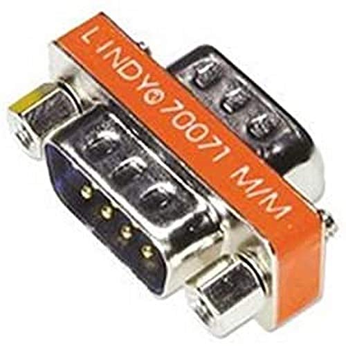 LINDY 9-Pin D Gender Changer, Male/Male, 9-Pin D, 9-Pin D