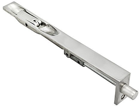 Supreme Heavy Duty Flush Bolt - Door Bolt for French & Double Doors 100/150/200mm Brass/Chrome/Satin (100mm, Chrome)