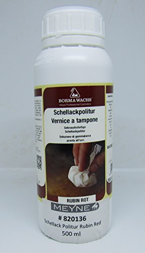 Borma Vernis à gomme-laque 500 ml (rouge rubis rouge)