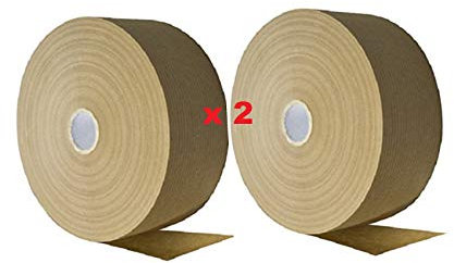 Emi craft LOT DE 2 ROULEAUX KRAFT GOMME 37 MM X 200 M | COULEUR BRUN | ENCADREMENT - RECYCLABLE