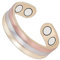 YINOX CPR-0950S-S Tri Tone Magnetischer Kupferring für Arthritis mit Gesundheits-Heilmagneten hinzugefügt Manschette Damen Herren