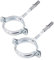 (Confezione da 2 pezzi) Morsetti per staffe per tubi in metallo Morsetti per tubi Ø 60-64 mm (2)