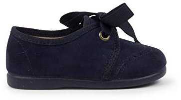 Pisamonas Zapatito Niños Tipo Blucher con Lazo Y Picados Talla 22 Color Azul Marino